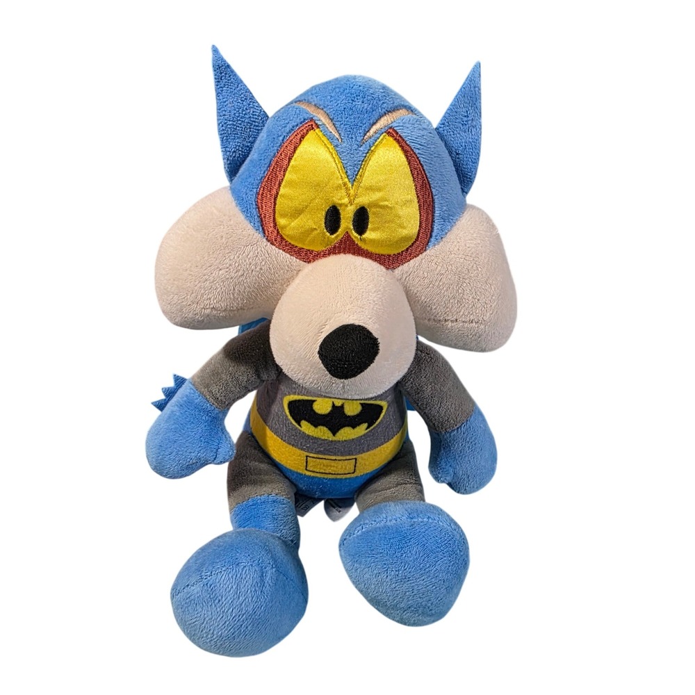 Looney Tunes Wile E Coyote Batman Plush Play by Play Blue Grey 10 Inch 2023